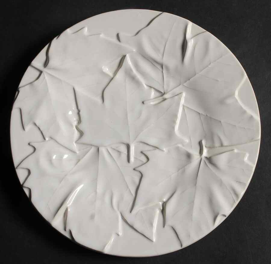 Maple White Salad Plate by Bordallo Pinheiro-1