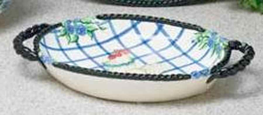 Blue Belle 14" Oval Vegetable Bowl by Blue Sky-1