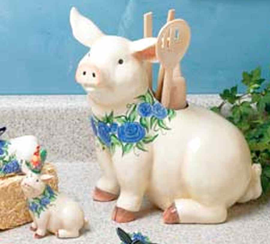 Blue Belle Figural Utensil Holder by Blue Sky-1
