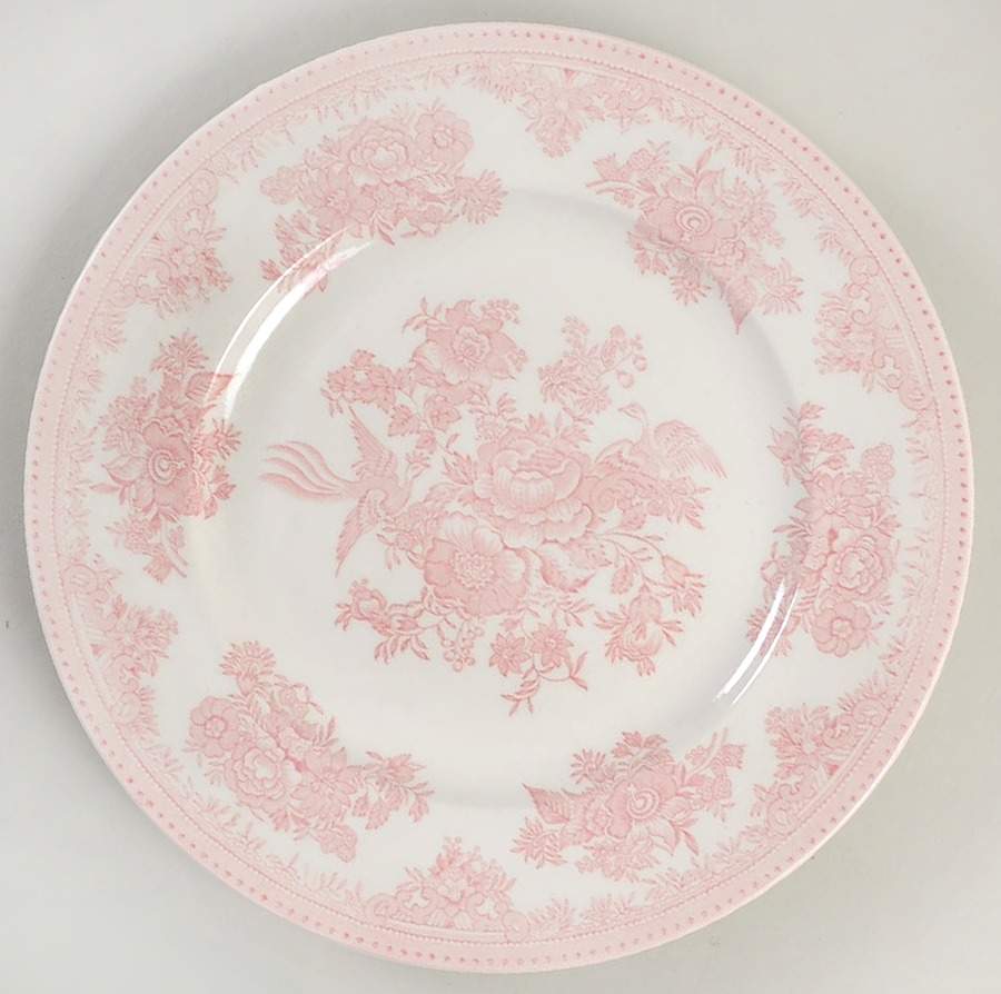 Asiatic Pheasants Pink Salad Plate by Burgess & Leigh-1