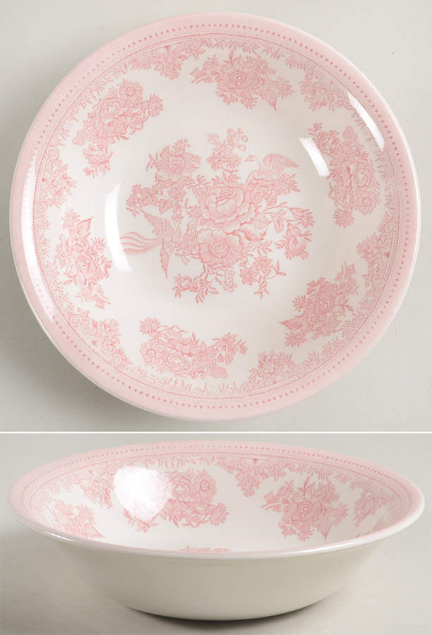 Asiatic Pheasants Pink Coupe Soup Bowl by Burgess & Leigh-1