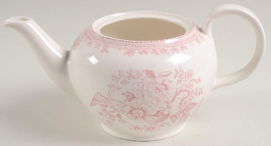 Asiatic Pheasants Pink Teapot No Lid by Burgess & Leigh-1