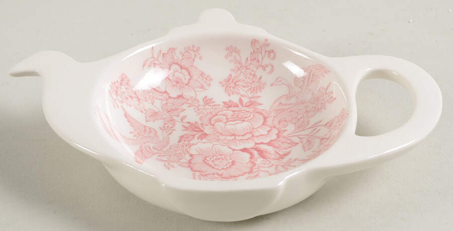 Asiatic Pheasants Pink Tea Bag Holder by Burgess & Leigh-1
