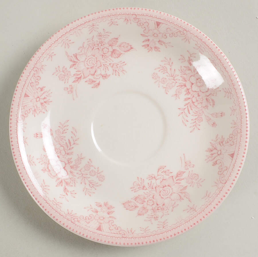 Asiatic Pheasants Pink Saucer by Burgess & Leigh-1