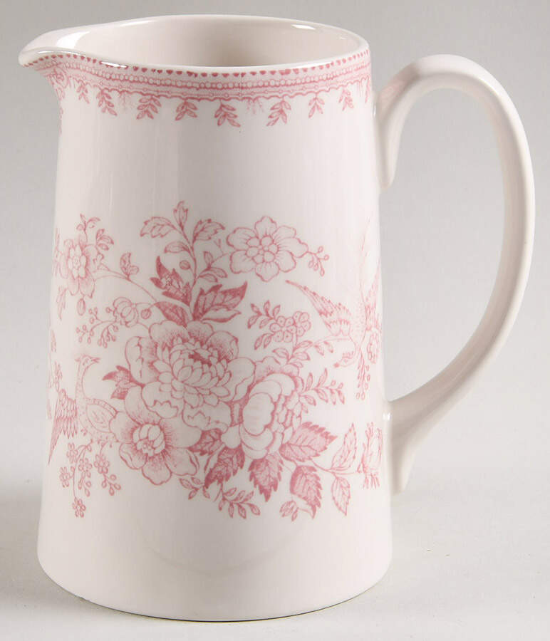 Asiatic Pheasants Pink Medium Tankard Jug by Burgess & Leigh-1