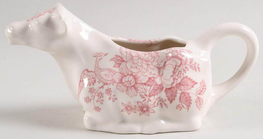 Asiatic Pheasants Pink Cow Creamer by Burgess & Leigh-1