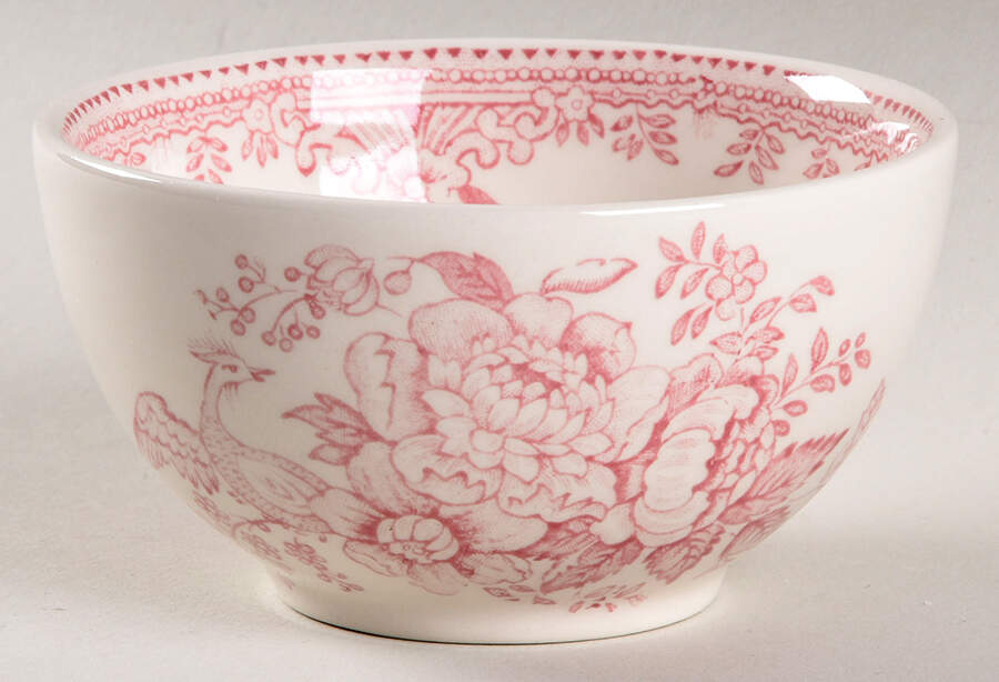 Asiatic Pheasants Pink Mini Open Sugar Bowl by Burgess & Leigh-1