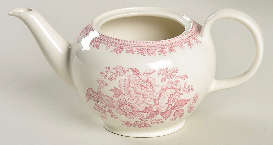 Asiatic Pheasants Pink Small Teapot No Lid by Burgess & Leigh-1