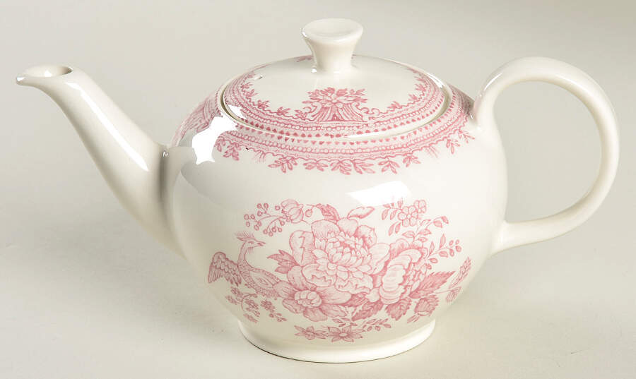 Asiatic Pheasants Pink Small Teapot & Lid by Burgess & Leigh-1