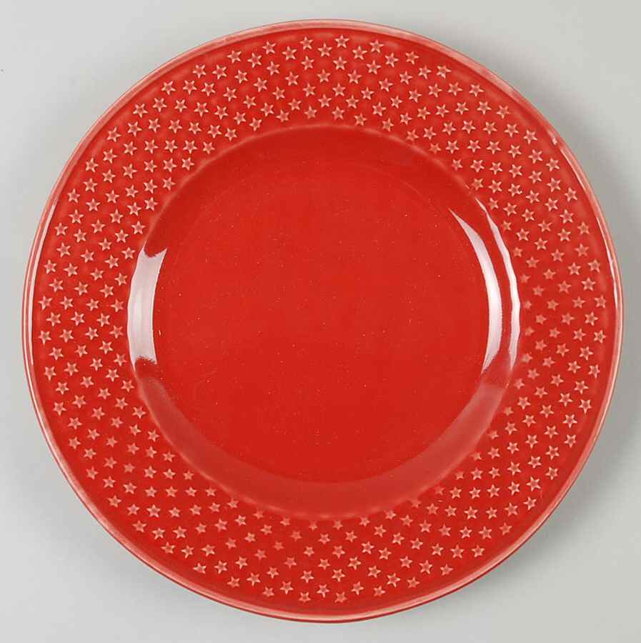Mini Stars Red Luncheon Plate by Bordallo Pinheiro-1