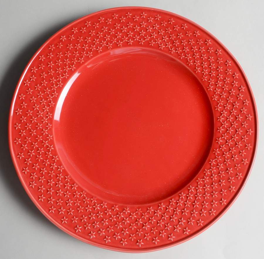 Mini Stars Red Service Plate (Charger) by Bordallo Pinheiro-1