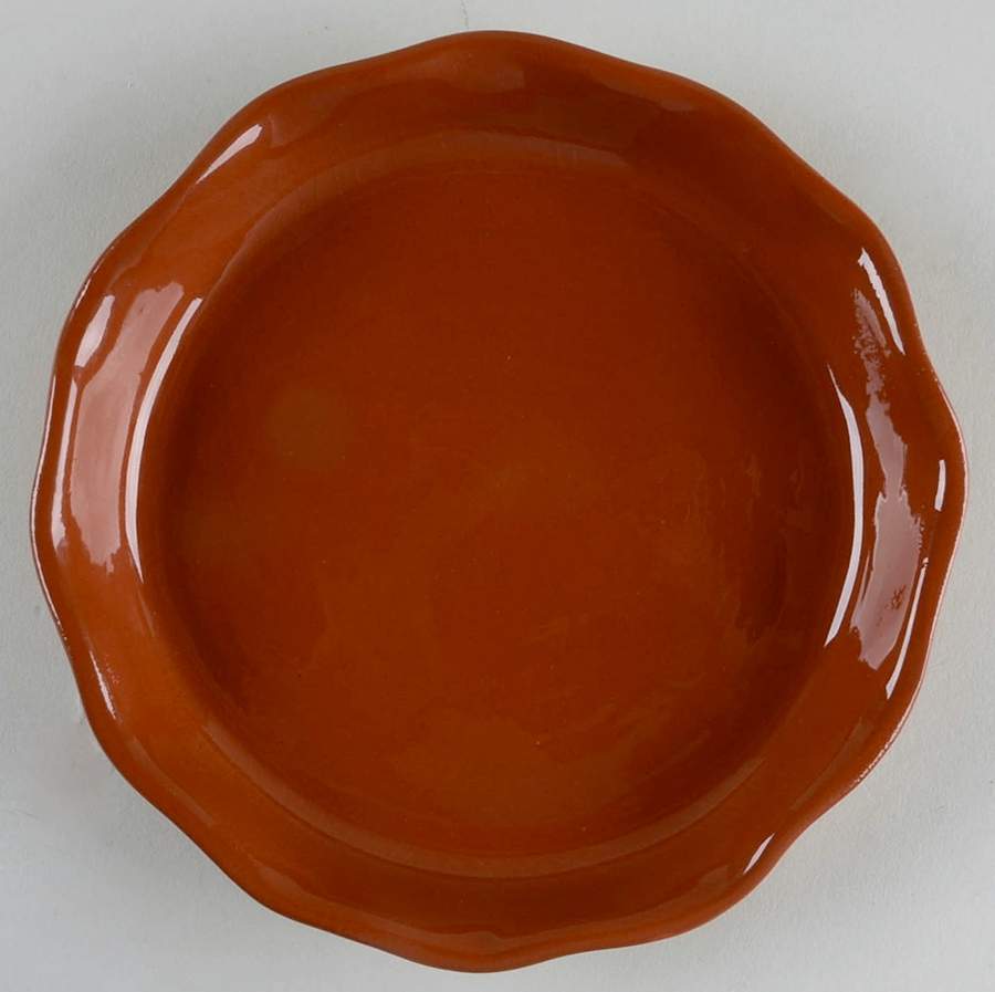 Terra Cotta Hors d'Oeuvres Plate by Bret Bortner Design-1