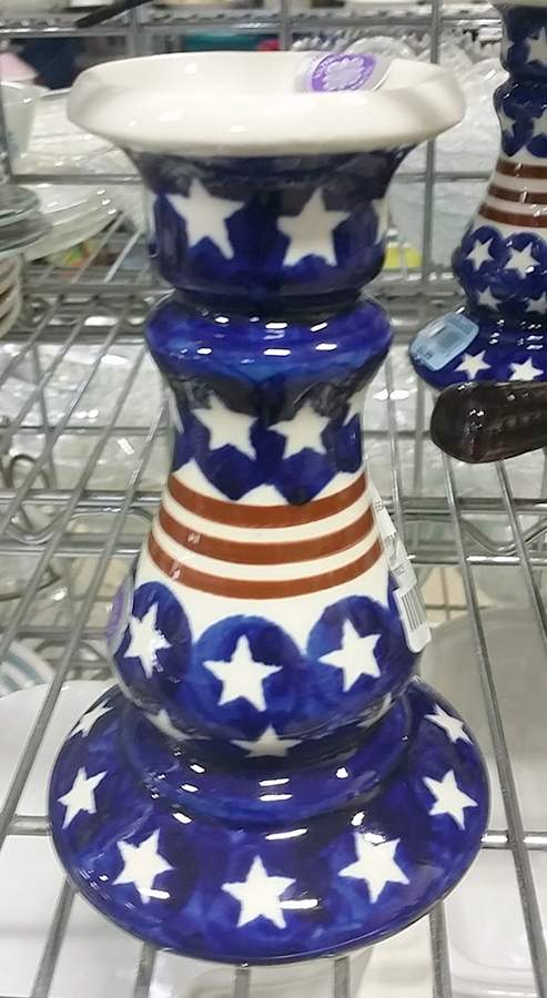 Americana 6" Candlestick by BOLESLAWIEC-1