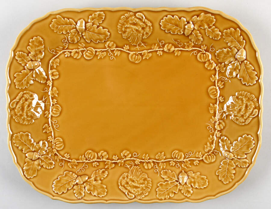 Turkey Yellow 15" Rectangular Tray by Bordallo Pinheiro-1