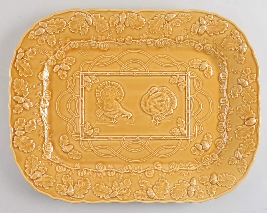 Turkey Yellow 18" Rectangular Tray by Bordallo Pinheiro-1