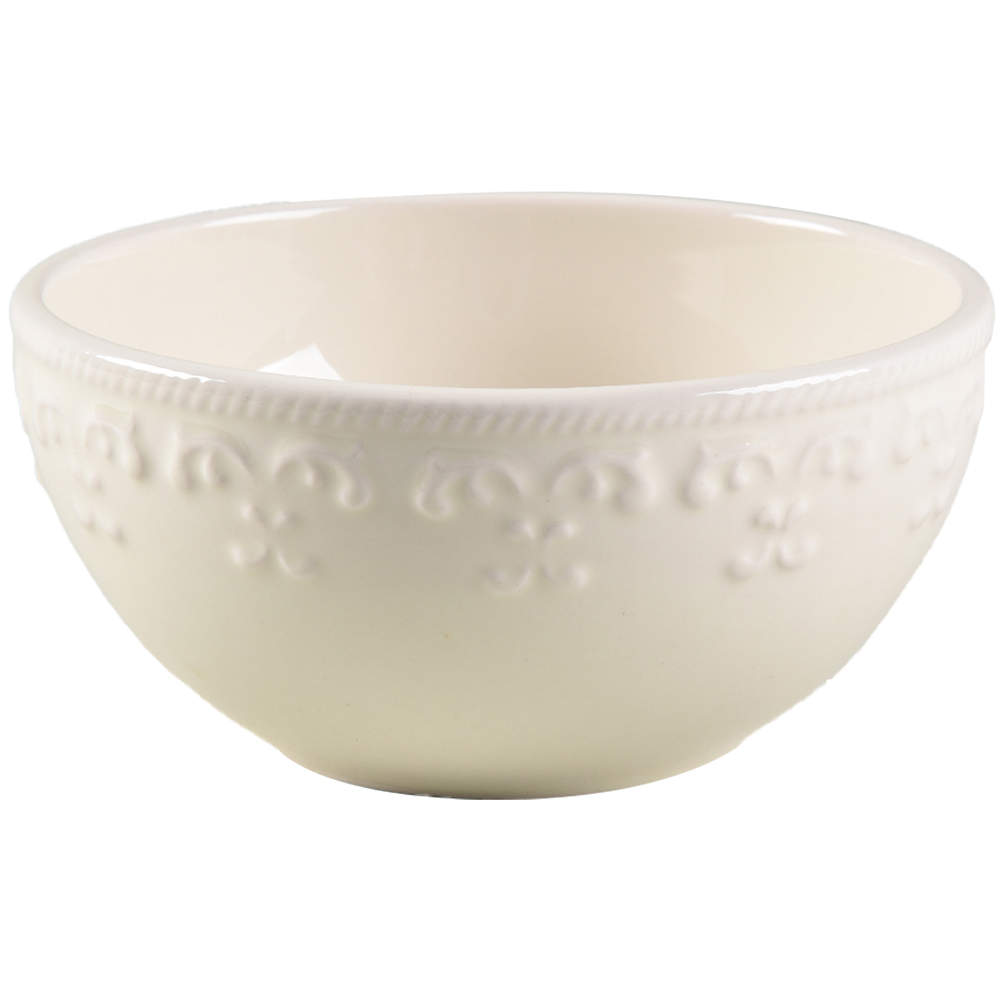 Ivory Scroll Soup/Cereal Bowl by Better Homes and Gardens-1