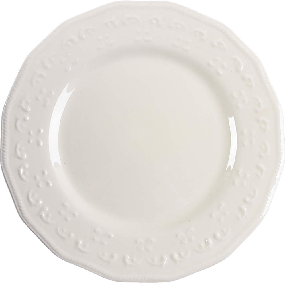 Ivory Scroll Dinner Plate by Better Homes and Gardens-1