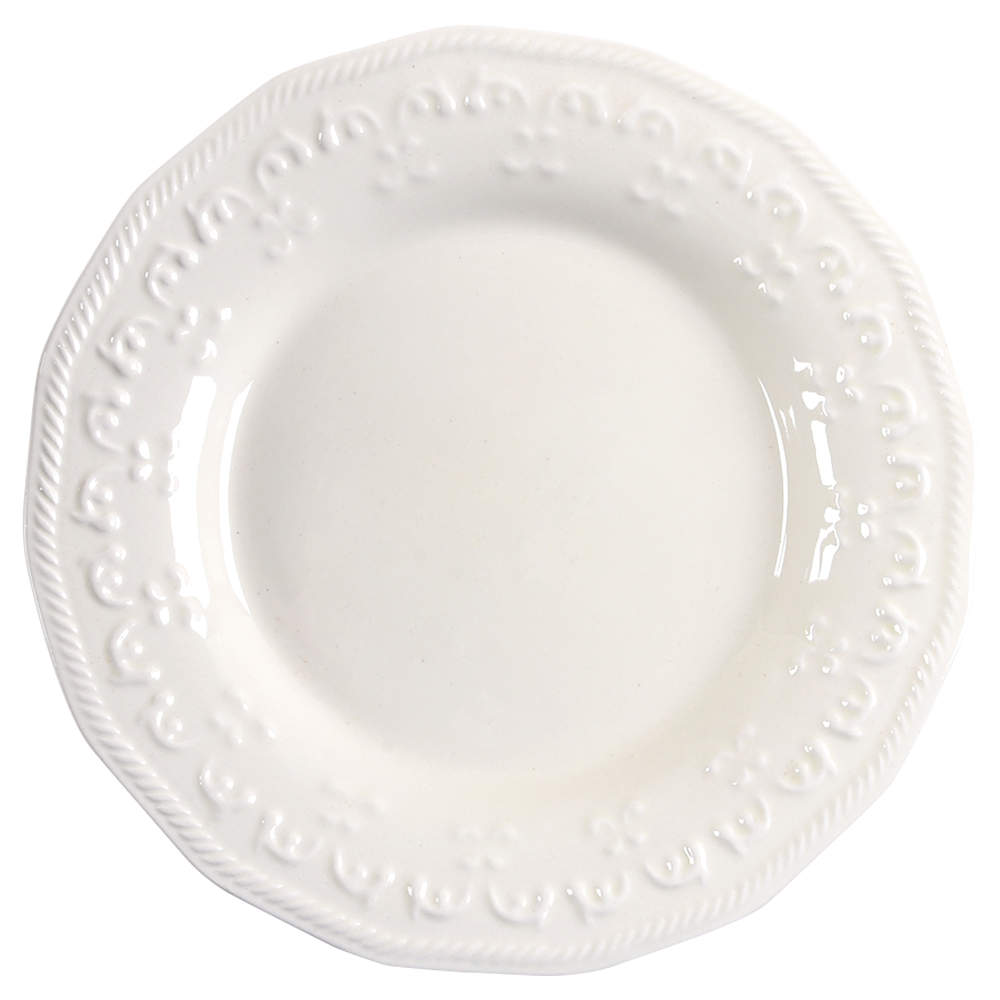 Ivory Scroll Salad Plate by Better Homes and Gardens-1
