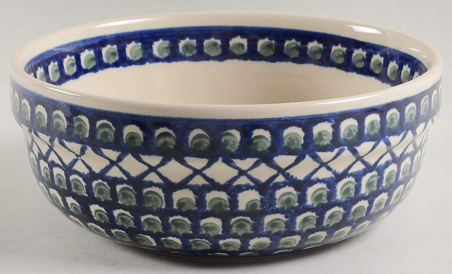 Lattice Peacock 7" Round Serving Bowl by BOLESLAWIEC-1