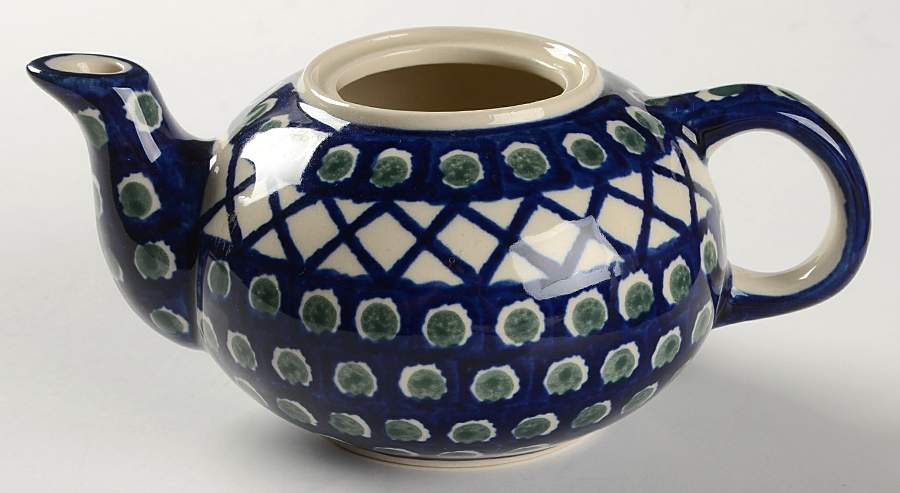 Lattice Peacock Small Teapot No Lid by BOLESLAWIEC-1
