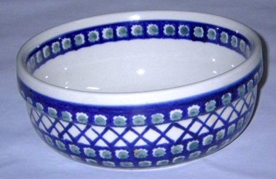Lattice Peacock 8" Round Serving Bowl by BOLESLAWIEC-1