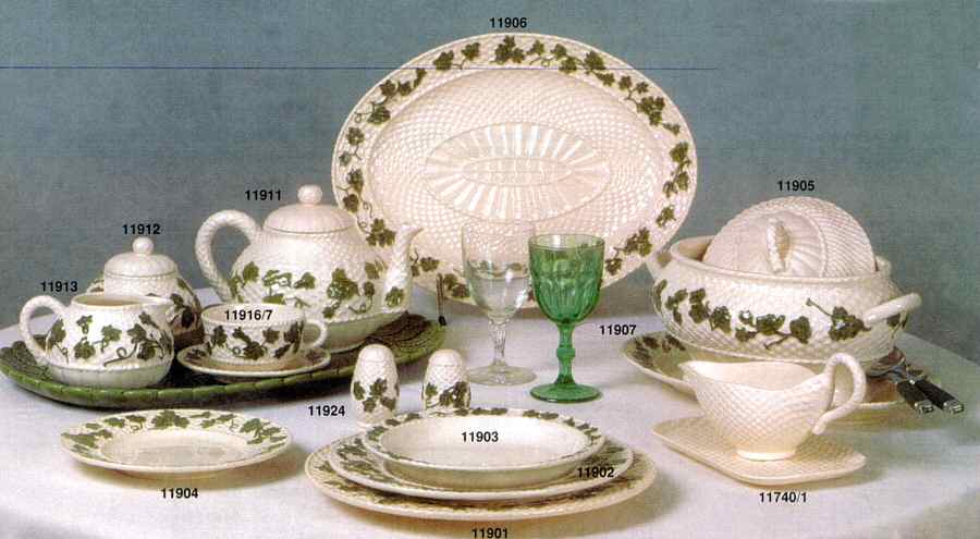 Basketweave Leaves Cream Dinner Plate by Bordallo Pinheiro-1