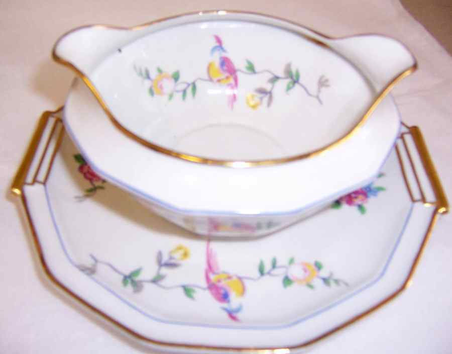 18636 Gravy Boat with Attached Underplate by Bernardaud-1
