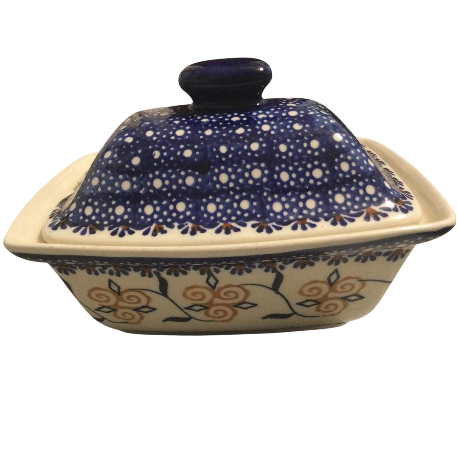 BOW25 Sauce Boat & Lid by BOLESLAWIEC-1