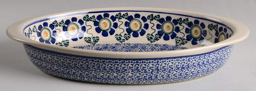 105 13" Oval Vegetable Bowl by BOLESLAWIEC-1