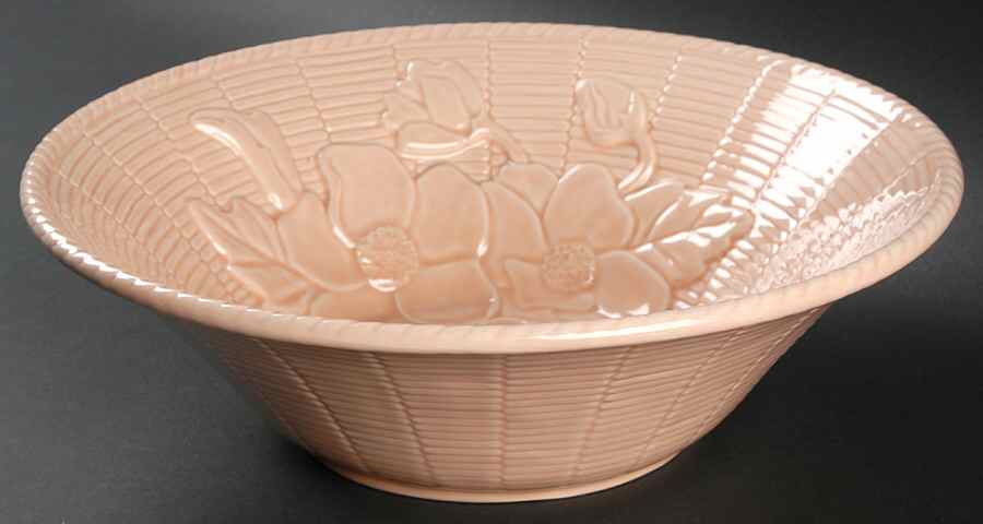 Majolica Peach 10" Round Vegetable Bowl by Bordallo Pinheiro-1