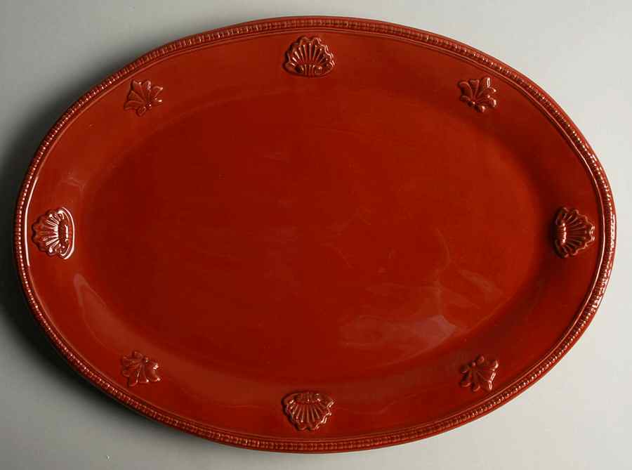 Chambord Red 17" Oval Serving Platter by Biltmore for Your Home-1