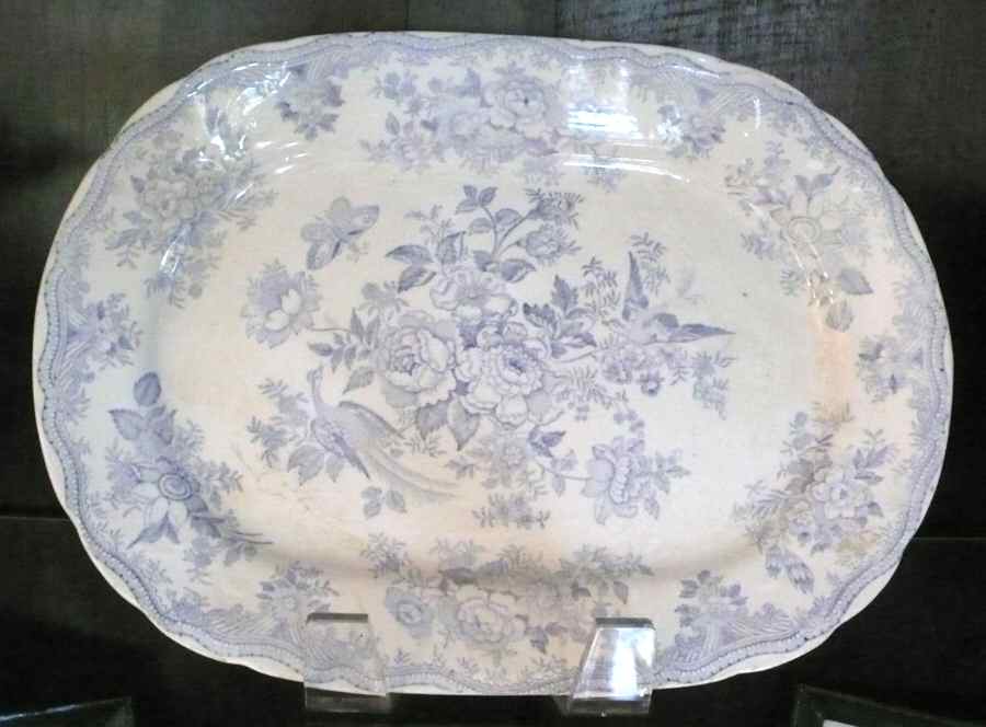 Asiatic Pheasant Blue 14" Oval Serving Platter by Blackhurst&Tunniclif-1