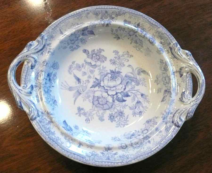 Asiatic Pheasant Blue Round Vegetable No Lid by Blackhurst&Tunniclif-1