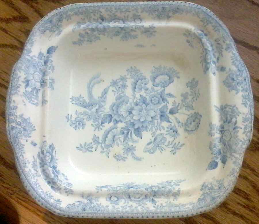 Asiatic Pheasant Blue Square Butter No Lid by Blackhurst&Tunniclif-1