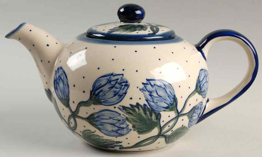 BOW34 Teapot & Lid by BOLESLAWIEC-1