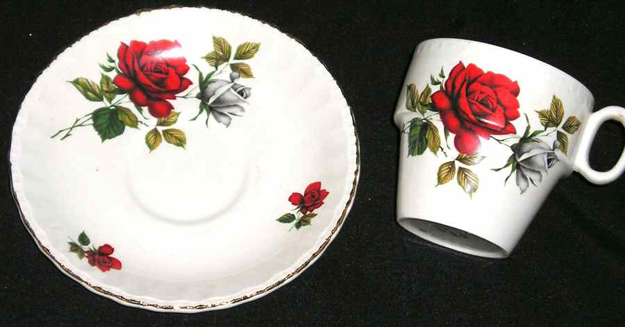8808 Flat Cup & Saucer Set by Brexton (England)-1