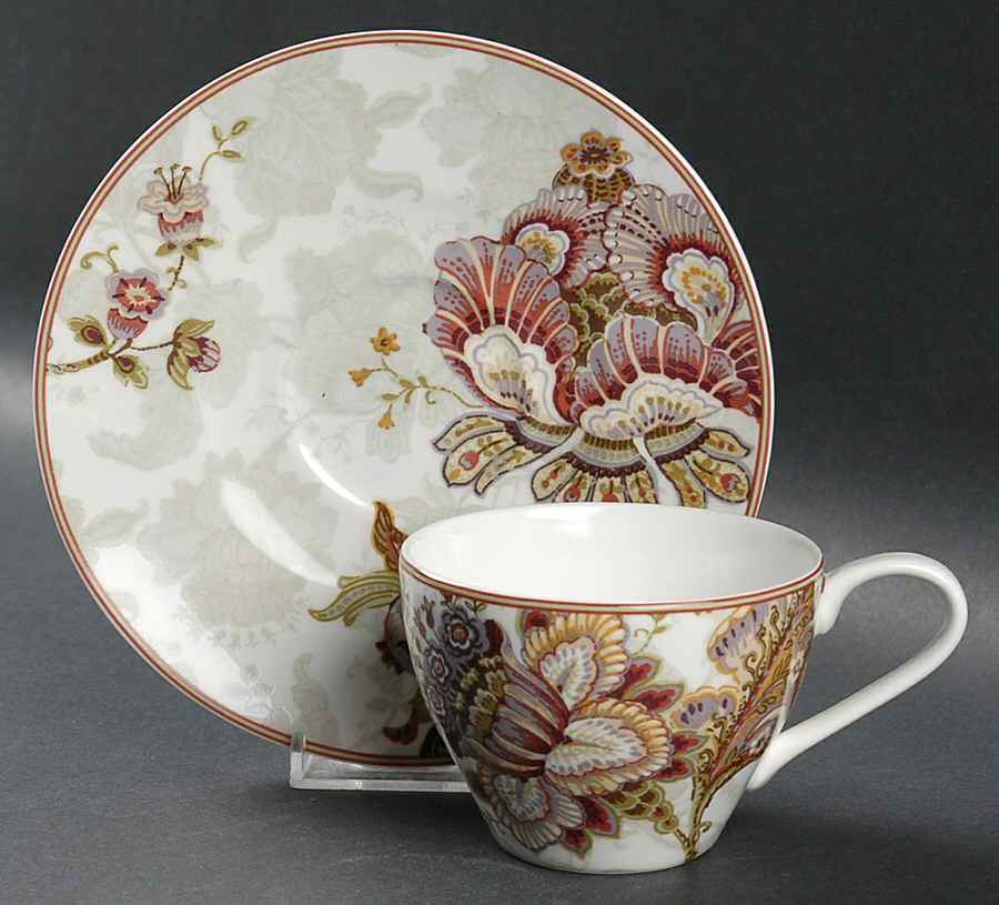 Opulence Flat Cup & Saucer Set by Biltmore for Your Home-1