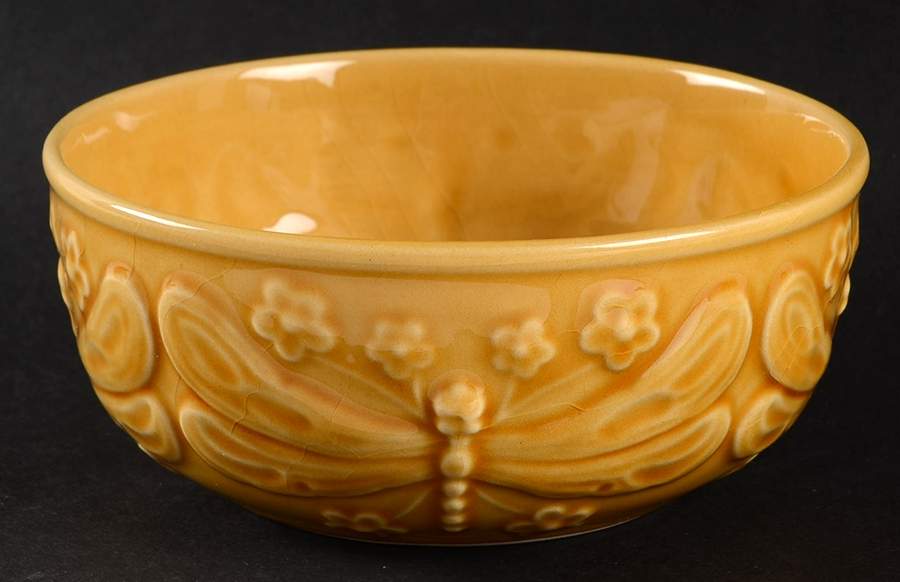 Dragonfly Honey Gold Coupe Cereal Bowl by Bordallo Pinheiro-1