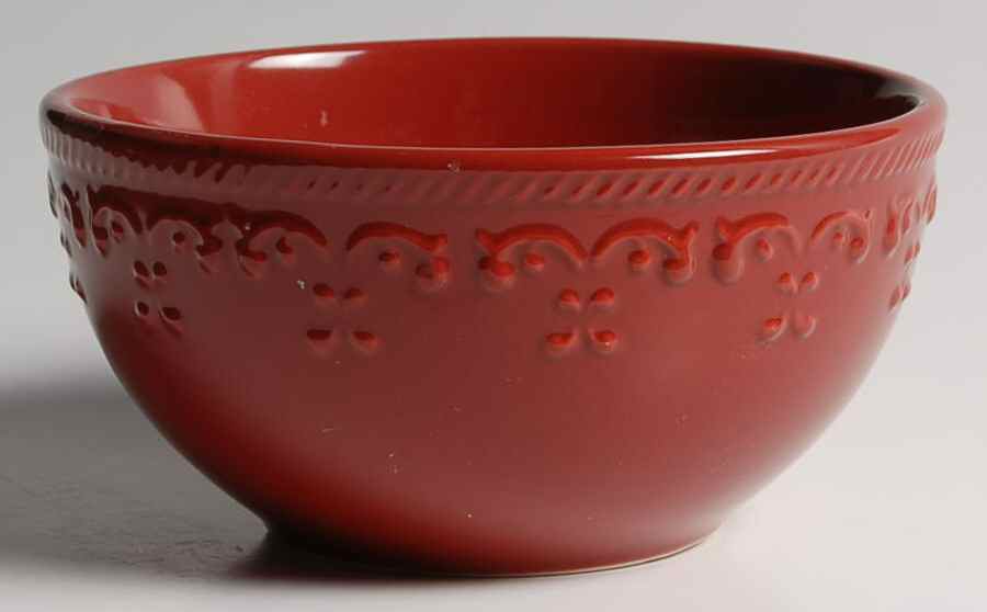 Red Scroll Soup/Cereal Bowl by Better Homes and Gardens-1