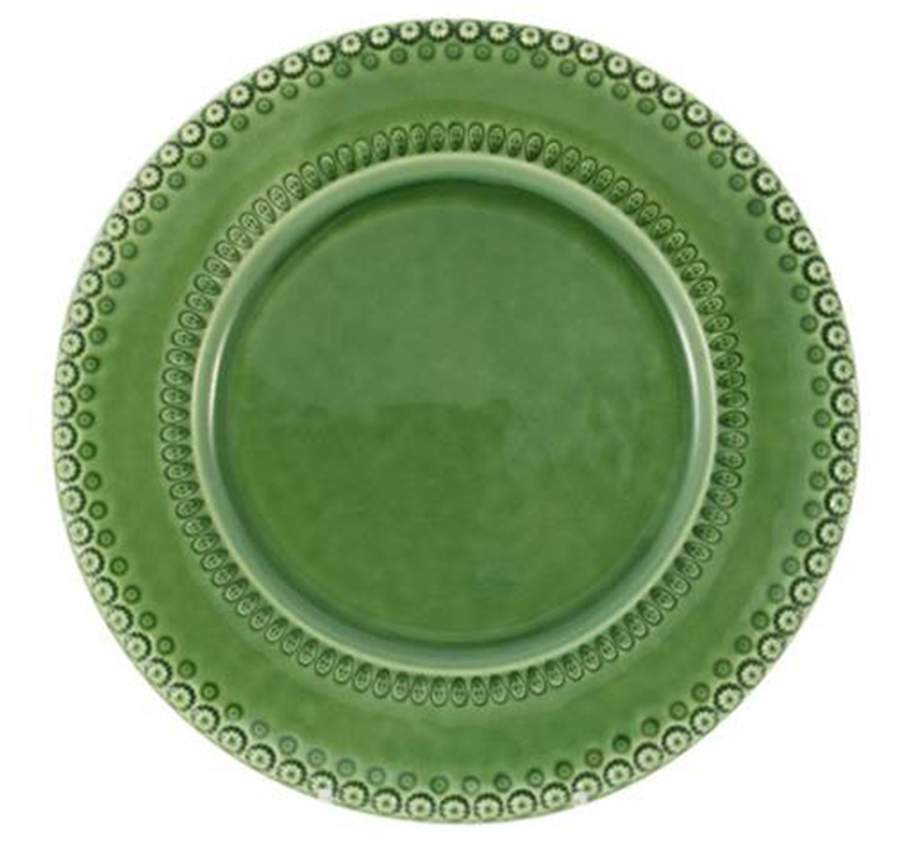 Fantasia Green Service Plate (Charger) by Bordallo Pinheiro-1