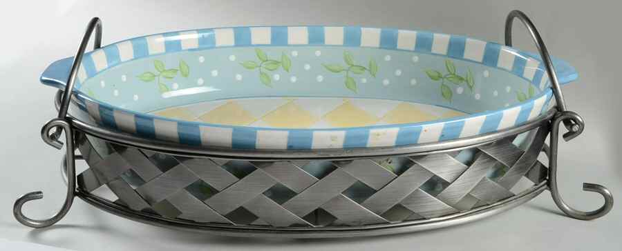 Country Inn Oval Baker with Metal Stand by Better Homes and Gardens-1