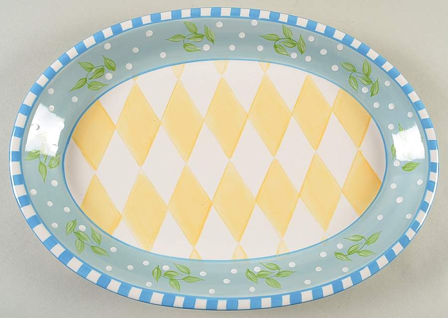 Country Inn 15" Oval Serving Platter by Better Homes and Gardens-1