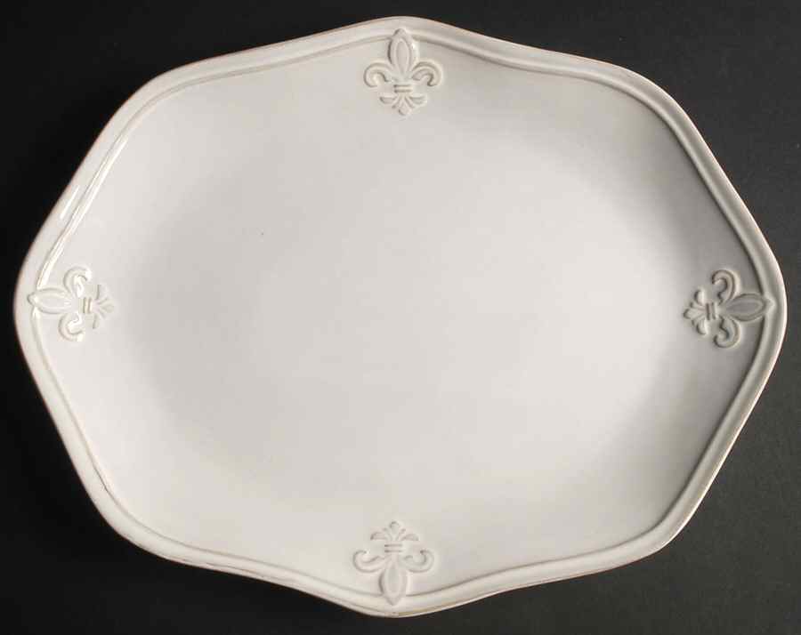 Country Crest Cream 15" Oval Serving Platter by Better Homes and Gardens-1