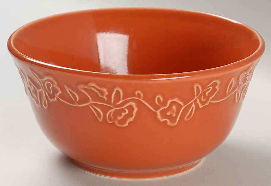 Summerdale Rose Dried Peach Soup/Cereal Bowl by Better Homes and Gardens-1