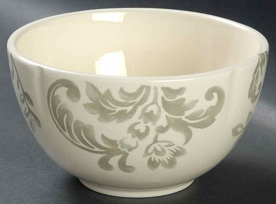 Floral Damask Birch Grey Soup/Cereal Bowl by Better Homes and Gardens-1