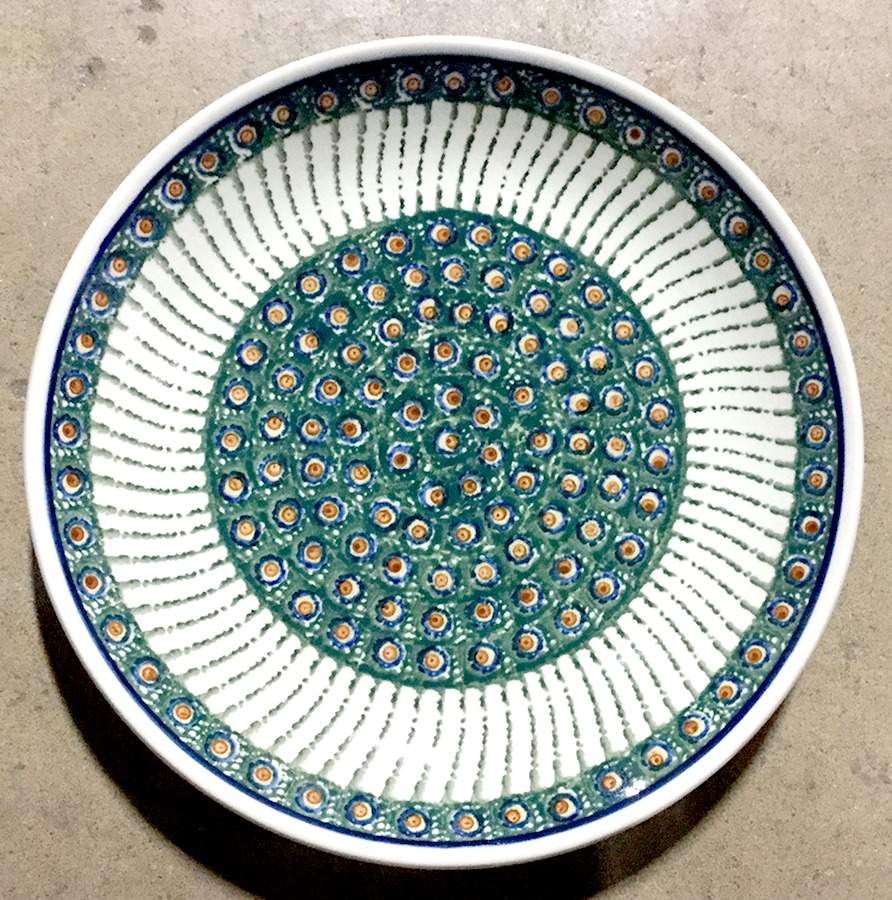 Olde Peacock Dinner Plate by BOLESLAWIEC-1