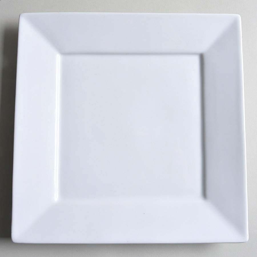 Everyday White (Porcelian) Square Dinner Plate by Fitz and Floyd-1