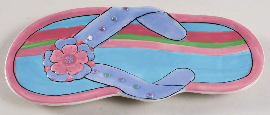 Fabulous Flip Flops Appetizer Plate by Boston Warehouse-1