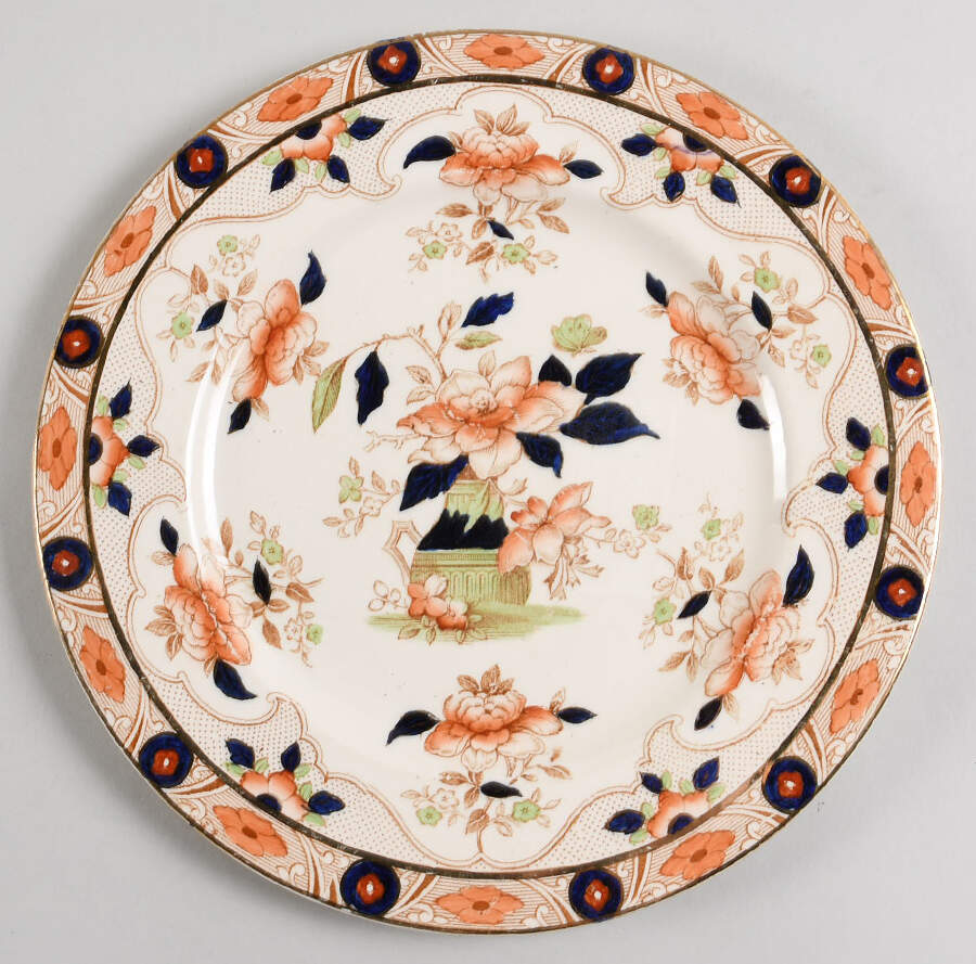 Old Derby Dinner Plate by Burgess & Leigh-1