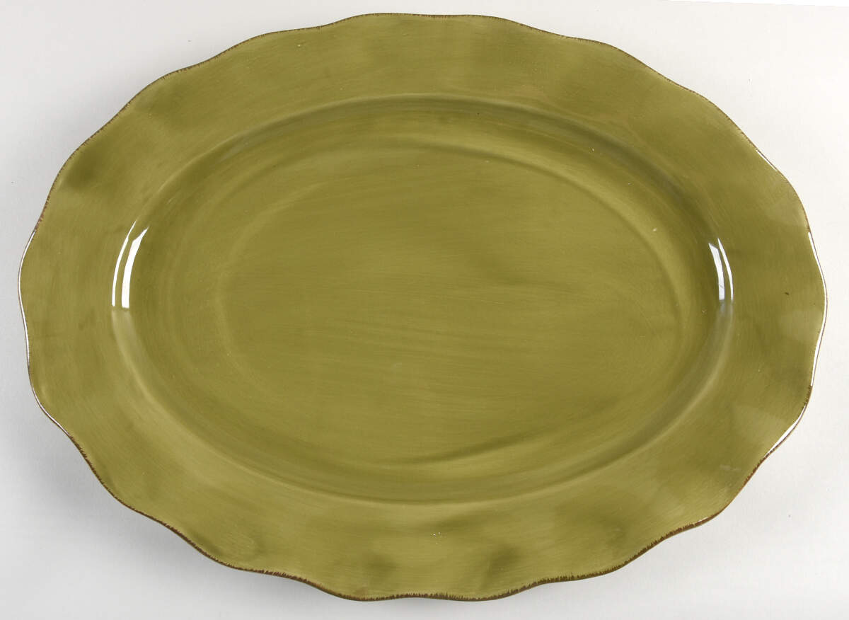 Harvest Green Saddle 20" Oval Serving Platter by Better Homes and Gardens-1